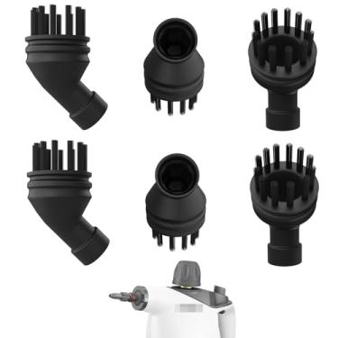 Imagem de Vykyntow Pacote com 6 escovas de acessórios de limpeza a vapor compatíveis com Ticyack Handheld Steam Cleanerem-316, acessórios de substituição de limpador a vapor, peças de escova de nylon