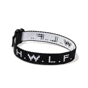Imagem de Caiyao He Would Love First Pulseiras HWLF para mulheres homens correspondência de letras inspiradoras joias religiosas cristãs amizade presente para casais, Metal, Sem pedra