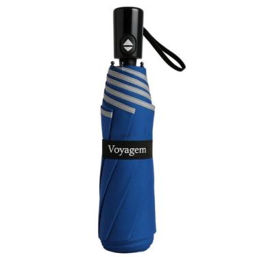 Imagem de Guarda Chuva Voyagem Abre Fecha Automático Fibra 0731L Azul