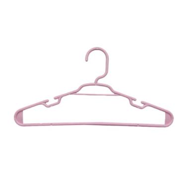 Imagem de Kit 30 Unidades Cabides Infantis Colorido Roupa Infantil Bebê Para Organização (Rosa)