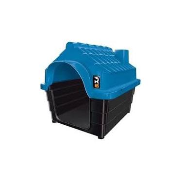 Imagem de Casinha Pet Iglu N5 para Cachorro Porte Médio, Plástico Resistente, Azul, Ventilação, Montagem Rápida