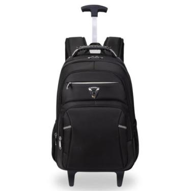 Imagem de Mochila Rodinha e Alça Viagem Notebook Escolar Impermeável Unissex Cos
