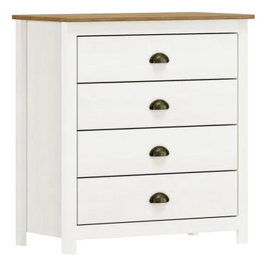 Imagem de Cômoda Topázio 4 Gavetas Branco-freijó - Finestra Móveis Branco-freijó