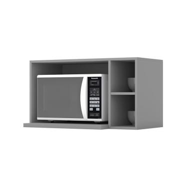 Imagem de Armário Aéreo Micro-ondas Americana Cinza - Móveis Henn Cinza