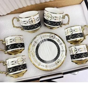 Imagem de Xícara de café kit com 12 peças de Cerâmica em porcelana (Xicara L127x-1 6 conjunto)