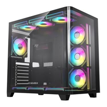 Imagem de Gabinete Gamer Acegeek CurveX | Mid-Tower | Lateral de Vidro | Preto | AG-CURVEX-BK