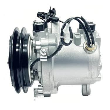 Imagem de Compressor de ar condicionado automotivo SV06E compatível com escavadeira Kubota compatível com todos os modelos KX080-3 KX121 KX121-3 1PK 12V 4472605351 447260-5351
