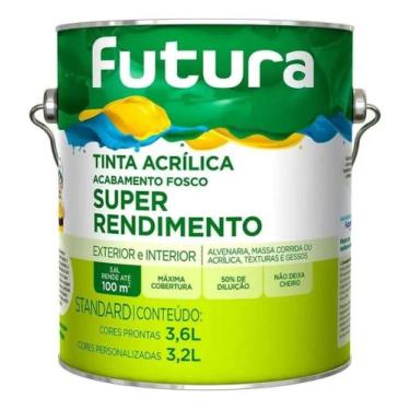 Imagem de Tinta Látex Parede Standard Futura 3,6l Cores Anti Mofo, VERDE PRIMAVE