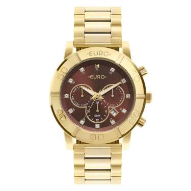 Imagem de Relógio Euro Feminino Big Case Dourado - Eujp25an-4r Eujp25an-4r