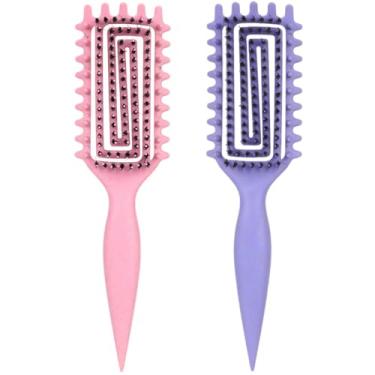 Imagem de Escova de cabelo encaracolado, escova definidora de cachos mais 3 peças de conjunto de pentes para pentear, modelar e pentear