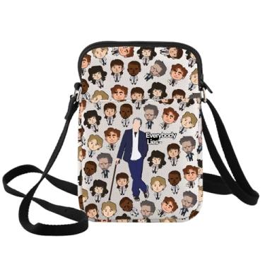Imagem de BWWKTOP Bolsa tiracolo DR Gregory Fans Gift Everybody Lies Gregory Merch, Everybody Lies Xk-b, 8.5 x 5.5 x 0.59 inches, Bolsa tiracolo