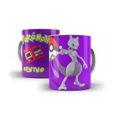 Imagem de Caneca Branca do Pokémon vários Personagens Polímero 325ml presente sé
