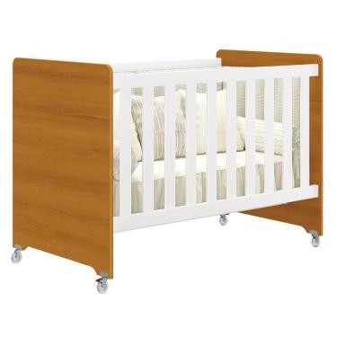 Imagem de Berço Evolution 4 Em 1 Branco Fosco/savana Com Colchão Para Mini Berço - Reller Móveis Branco Fosco/savana