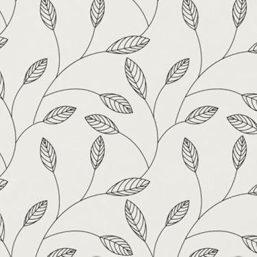 Imagem de Papel De Parede Adesivo Lavável Folhas Linhas Arabesco 10m