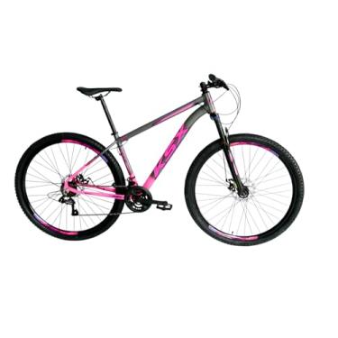 Imagem de Bicicleta Bike Aro 29 KSX E KSW XLT 200 MTB Alumínio 24V Marchas Rapid Fire - Cabeamento Superior Interno (ROSA C/GRAFITE (ADS ROSA), 15)