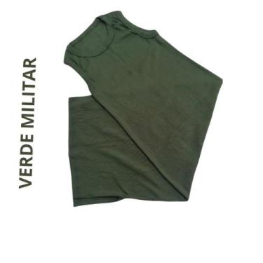 Imagem de Vestido T-shirt Feminino Canelado Manga Longa - Regata - Alça e curto 