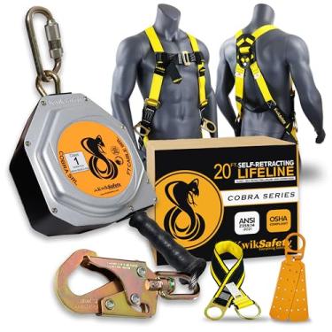 Imagem de KwikSafety (Charlotte, NC) Cobra 6,3 m, linha de vida auto-retrátil, classe B