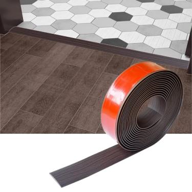 Imagem de HJ HUAJ Faixa de Transição Plana para Piso/Porta e Acabamento de Borda de Piso de Vinil Autoadesivo, Faixa de Junção para Cobertura de Vãos de Piso Laminado