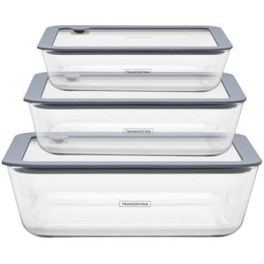 Imagem de Jogo de Potes Herméticos Tramontina Vidro Vittra 3 Pç