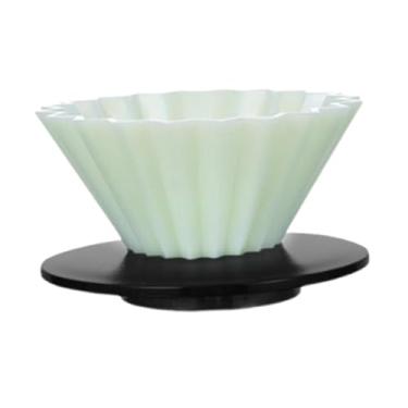 Imagem de Ioensy Copo de filtro de café de resina, máquina de fazer café manual, reutilizável, coador de café, cone de filtro de infusão para restaurante, viagem, Preto E Preto