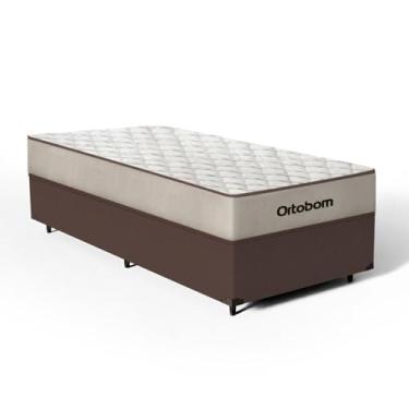 Imagem de Cama Box com Colchão de Espuma D60 Ortobom Force Dream (Marrom, Solteiro)