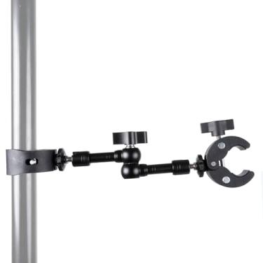 Imagem de Kit de braçadeira de braço mágico, braço de fricção articulado para montagem de câmera com super braçadeira, com orifício de rosca e parafuso de 1/10.2 cm-20, para câmera, luz, monitor, webcam ou