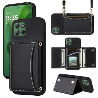 Imagem de Furiet Capa carteira para Motorola Moto G 5G 2025 com alça transversal de couro PU premium porta-cartão à prova de choque resistente acessórios de corpo inteiro capa fina para celular G5G 5 G G5