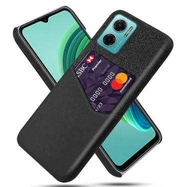 Imagem de Capa para Xiaomi Redmi Note 11E,Tela e tampa de couro PU,Antideslizante,360°cobertura completa à prova de choque com 1 slot de cartão atrás,Prevenção de queda-Black