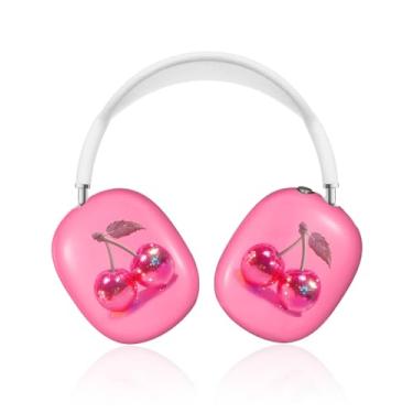 Imagem de Joyleop Capas para Airpods Max – Capas rígidas e duráveis para AirPods Max, capa de fone de ouvido fofa com design exclusivo, acessórios essenciais para fones de ouvido, morango metálico