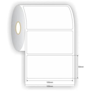 Imagem de Etiqueta Adesiva Couchê 100X50MM 30M com 600 Etiquetas - Mundo BRAS