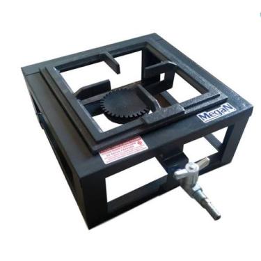 Imagem de Fogareiro Fogão de Ferro Fundido 1 Boca 20 cm Gás Baixa Pressão - MR F