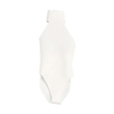 Imagem de YIJU Roupas para bonecos de ação 1/12, trajes de banho, macacão, tecido casual, moderno, roupas em miniatura para bonecos de ação de 6'' , Branco