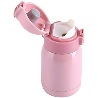 Imagem de Garrafa Térmica Pequena Inox com Tampa Antivazamento | Compacto e Elegante | Ideal para Bolsa, Lancheira, Mochila e Viagem | Mantém Quente e Frio | 200ml | Ideal para chá, café e suco.