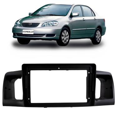 Imagem de Moldura Painel Central Multimidia 9 Polegadas Corolla 2003 à 2008 Preta Som