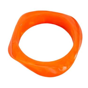 Imagem de KIFEDSLJ Pulseira de resina acrílica colorida com placa de acetato de tartaruga grossa grossa e larga para mulheres, diameter:6.5cm, Resina, Sem pedra