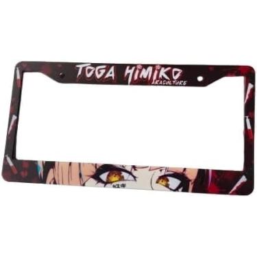 Imagem de Moldura de placa de licença de anime, japonesa, moldura de placa de licença de peça única e JDM, exclusiva Dragon Balls Cool, molduras de placa de licença fofas, elegantes 15 x 30 cm