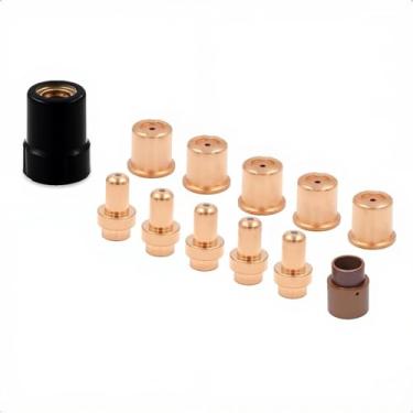 Imagem de Kit de pontas de eletrodo WeldingStop Plasma compatível com Lanterna de corte 40 Eastwood Versa-Cut 40 40Amps Trafimet CB50 Plasma Toch