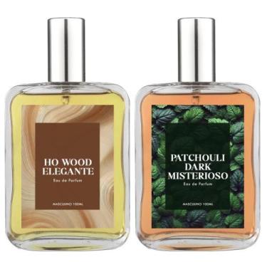 Imagem de Kit Perfume Masc. Ho Wood E Patchouli Dark Misterioso 100Ml - Essência