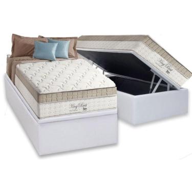 Imagem de Cama Box Baú Solteiro: Colchão Molas  Ensacadas D Angelis Anjos Conjunto Box Baú - Anjos de King Best + Box Baú Universal White (88x188)