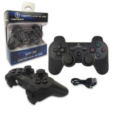 Imagem de Controle Ps3 Playstation Sem Fio Wireless + Cabo Carregador