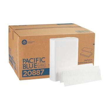 Imagem de Toalhas de papel ultra dobradas Pacific Blue, 25,4 x 25,4 cm, branco, 220 unidades, 10 unidades/pacote