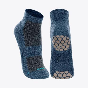 Imagem de Kit 3 Pares de Meias Lupo Cano Curto Pilates 03310-103, Azul, G