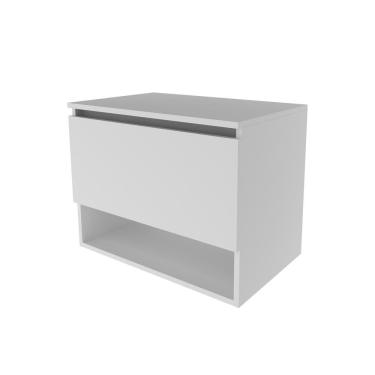 Imagem de Balcão Gabinete Suspenso para Banheiro 60cm com 1 Porta e Nicho BN3606 Branco - Tecno