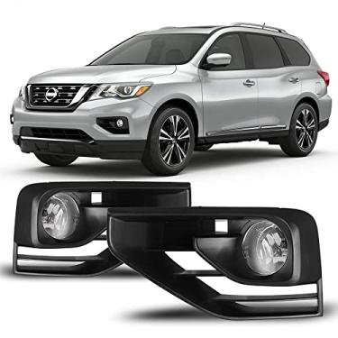Imagem de Winjet Compatível com Nissan Pathfinder 2017, 2018, 2019, 2020, faróis de neblina + interruptor + kit de fiação