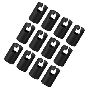 Imagem de kowaku Tampa Protetora para Proteção de Trampolim, à Prova D'água, Resistente, Reparo de Substituição, Tampa de Haste de Concha de Trampolim para Jardim, Preto 12 unidades