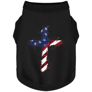 Imagem de Descubra a roupa canina de algodão aconchegante: colete de camisa de cachorro macio, leve e respirável com gráficos atraentes (segurança), mantendo seu amigo peludo aquecido e confortável! Bandeira de