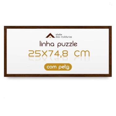 Imagem de Moldura para Quebra Cabeça Grow Puzzle 500 Peças 25x74,8 com Proteção Petg (Marrom)