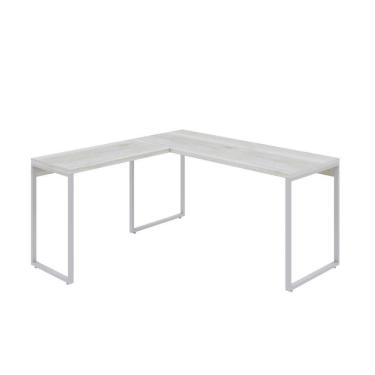 Imagem de Mesa Em L Kuadra Diretor 150x150x75cm Snow - Snow -