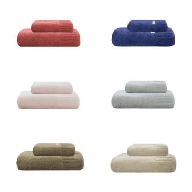 Imagem de Jogo de Toalhas de Banho e Rosto Grossa 500g/m² Premium Velour Camesa 