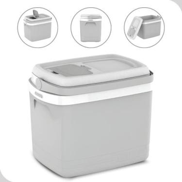 Imagem de Caixa Termica Cooler Bebida Grande 32L Cinza 50Latas Soprano